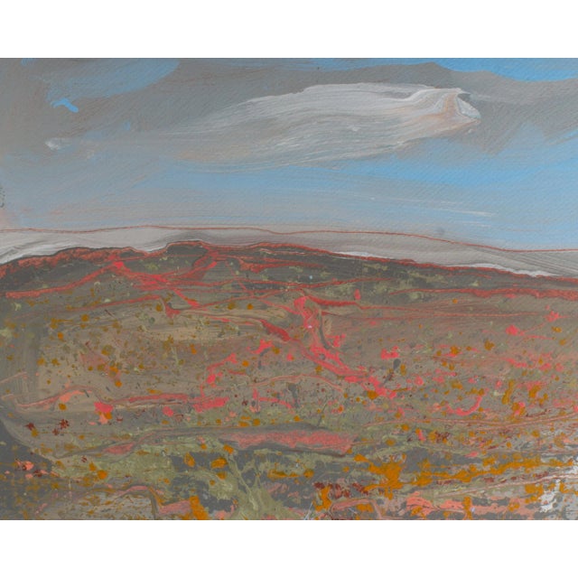 Abstract Signed 1980s Abstract Landscape Acrylic Painting by Artist Harry Hilson For Sale - Image 3 of 8