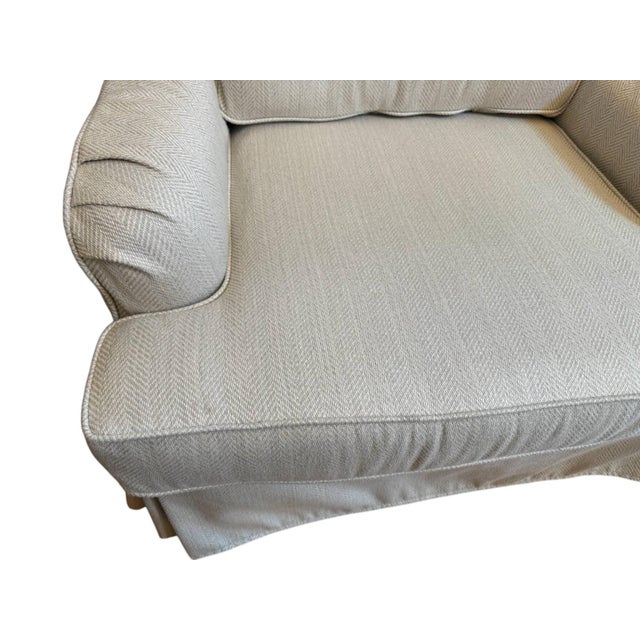 Pottery Barn SoMa Hawthorne English Slip Cover Club Chair - A Pair For Sale - Image 10 of 12