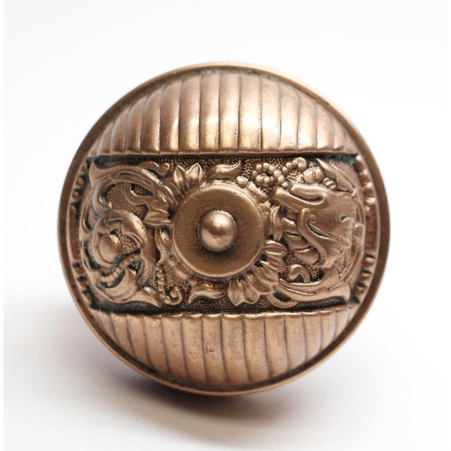 Renaissance Antique Italian Renaissance Bronze Columbian Entry Door Knobs For Sale - Image 3 of 6