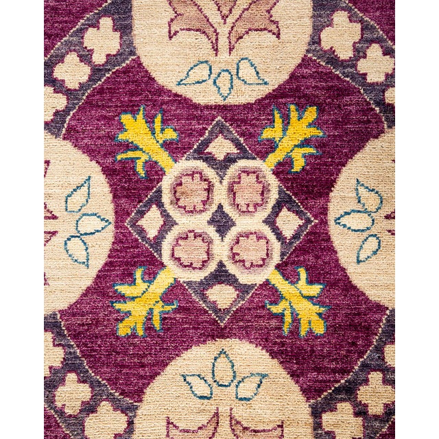 Traditional Eclectic Hand-Knotted Area Rug - Ivory, 8' 10" x 12' 1" For Sale - Image 3 of 8