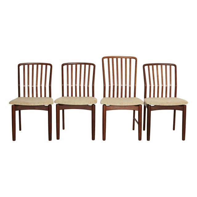 Teak Dining Chairs by Svend Åge Madsen for Nørre Broby Maskinsnedkeri, 1960s, Set of 4 For Sale