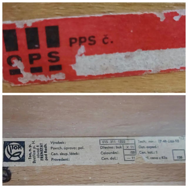 Set of Czechoslovakian Chairs by L. Volák for Ton, 1960s For Sale - Image 15 of 16