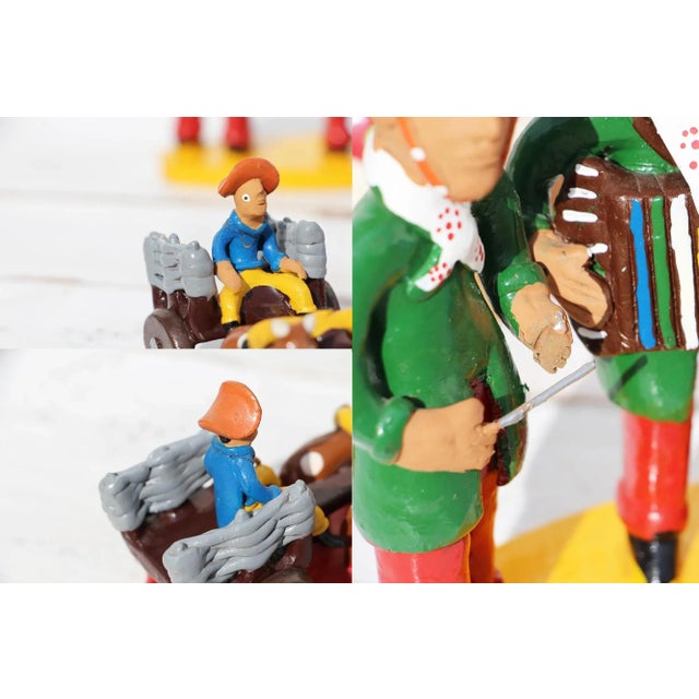 1950s Brazilian Earthenware Folk Art Figurines - Set of 7 For Sale - Image 10 of 13