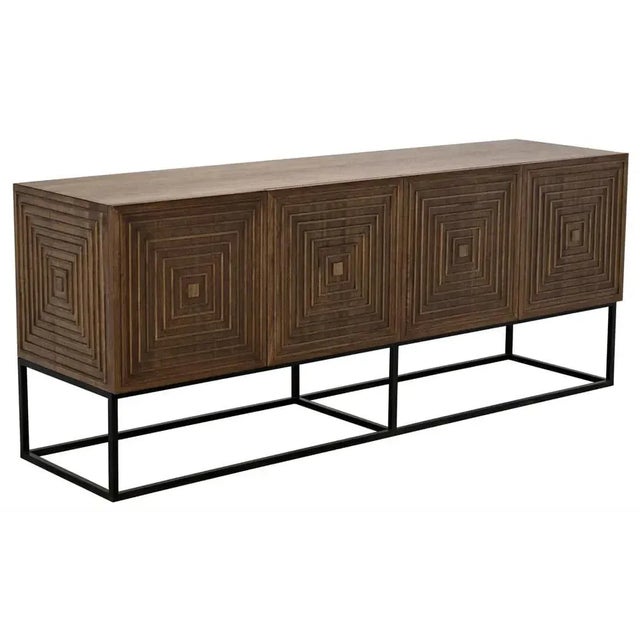 Not Yet Made - Made To Order NOIR Lanon Sideboard with Iron Base, Dark Walnut For Sale - Image 5 of 5