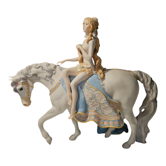 Cybis Porcelain Lady Godiva Riding Horse Figurine by Lynn Klockner Brown Le 200 For Sale