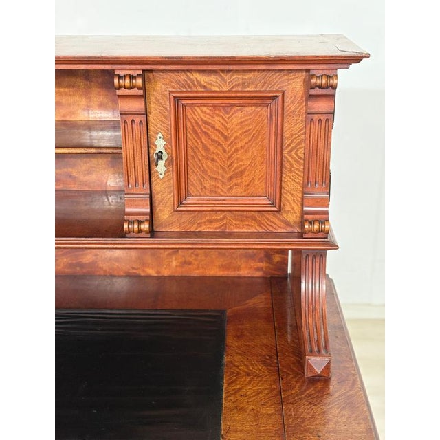 Brown Antique Gründerzeit Writing Desk, 1880 For Sale - Image 8 of 18