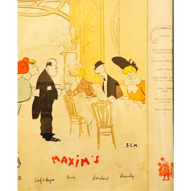 Original Maxim's De Paris Menu & Menu Jacket Holder - Chez