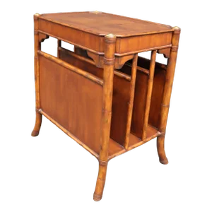 Regency Influenced Mahogany Side Table/Magazine Rack