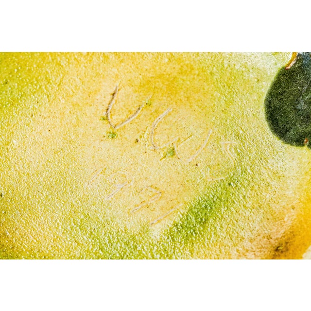 Groovy Mid Century Modern MCM Unique Drip Glazed Vintage Decorative Green Vase Home Decor Studio Pottery For Sale - Image 15 of 15