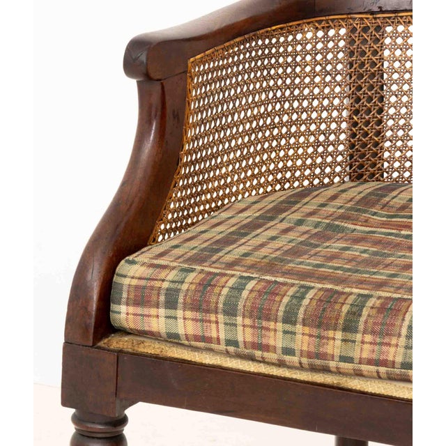 Regency Cane Paneled Mahogany Bergere, 19th Century For Sale - Image 4 of 6