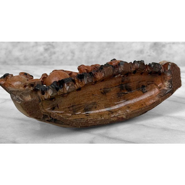 Antique 9" Traditional Chinese Soapstone Foo Dog & Cubs Sculpture For Sale - Image 10 of 10
