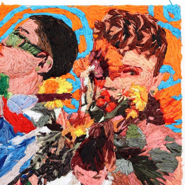 Traditional Your Heart Decided - Vibrant Textural Mixed Media on Canvas Original Artwork by Nilraya Bundasak For Sale - Image 3 of 11