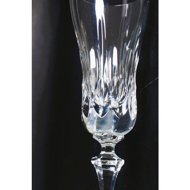 Tall Crystal Champagne Glasses, 1890s, Set of 6 For Sale - Image 7 of 10
