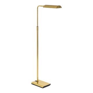 Vintage Koch & Lowy Brass Mid Century Modern Adjustable Reading Floor Lamp For Sale