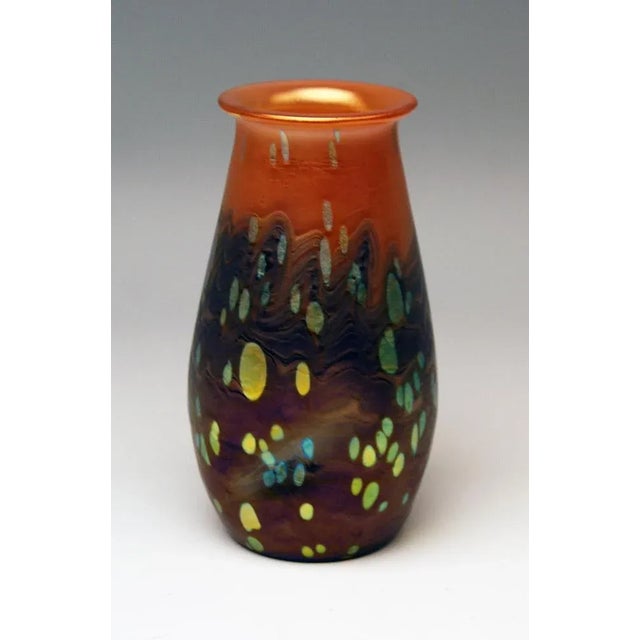 Vase Loetz (Lötz) Widow Klostermuehle Bohemia Art Nouveau Made by Loetz, Klostermuehle (Bohemia), circa 1902 Decor: Neurot...