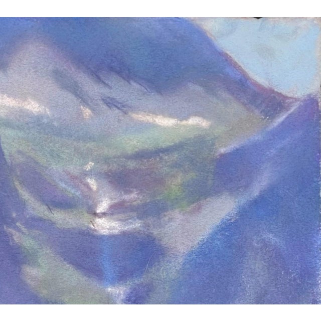 This pastel artwork presents a serene view into the mountainous landscape of Telluride, capturing the interplay of light...