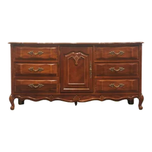 Bassett Furniture Chalon Cherry 64" Country French Triple Door Dresser 1060-238