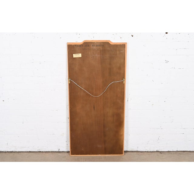 Wood Henredon Mid-Century Modern Sculpted Ash Framed Wall Mirror For Sale - Image 7 of 8