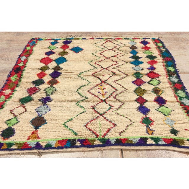 Vintage Azilal Moroccan Rug, 03'11 X 06'02 For Sale - Image 9 of 10