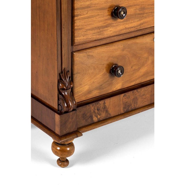 Scottish Chest of Drawers in Flamed Mahogany For Sale - Image 10 of 18