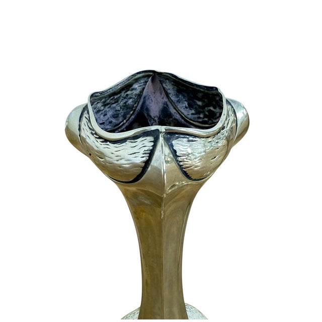 Art Nouveau Silver-Plated Bud Vases, 1890s, Set of 2 For Sale - Image 4 of 10