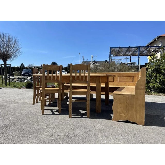 Farmhouse Corner Bench Group, Set of 5 For Sale - Image 3 of 5