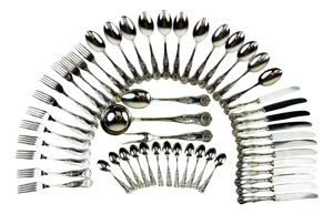 Vintage Silver Cutlery Set, Italy, 1960s, Set of 51