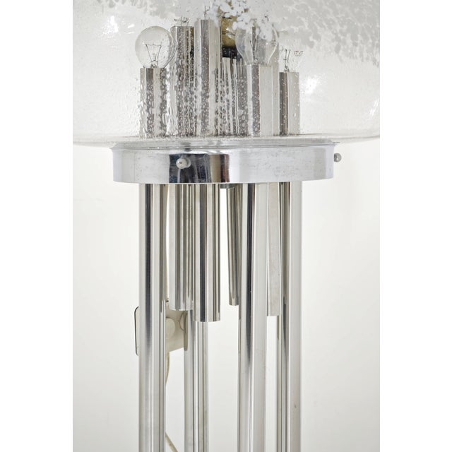 Mid-Century Modern Space Age Chrome and Murano Glass Floor Lamp, Italy, 1970s For Sale - Image 11 of 17