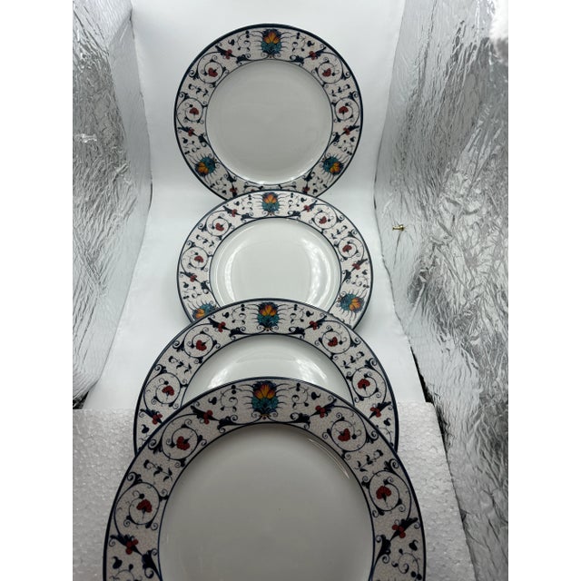 1990s Sarreguemines France Porcelain Pyroblan Custom Made Plates- Set of 4 For Sale - Image 11 of 12