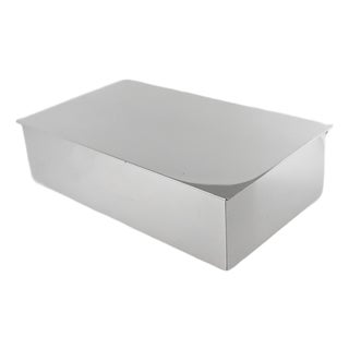 Mid-Century Tiffany & Co. Sterling Silver Wood Lined Dresser or Table Box For Sale