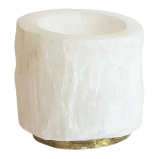 Snow Quartz Candle Holder For Sale