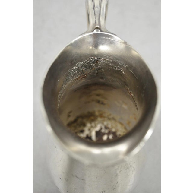 Vintage 1940s Us Navy Reed & Barton Silver Plated Soldered Small Creamer Pitcher For Sale - Image 10 of 14