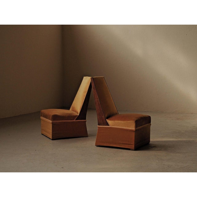 Mid-Century Modern Art Deco Slipper Chairs, 1930, Set of 2 For Sale - Image 3 of 14