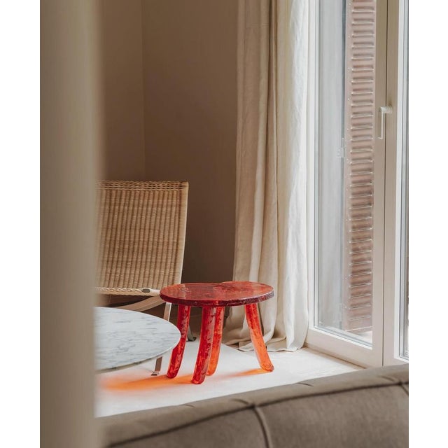 Sunburst Lung 2.0 Side Table in Hand Layered Resin by Szymon Keller For Sale - Image 6 of 18