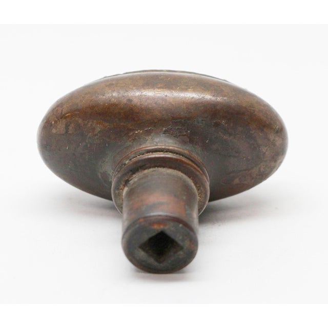 Traditional Antique Corbin Boston Bronze Oval Door Knob For Sale - Image 3 of 3