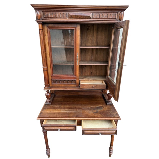 Wood Napoleon III Notary's Library Office, 1880 For Sale - Image 7 of 14