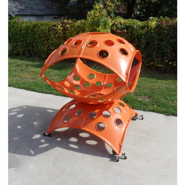 Large Modular Cast Aluminum Orange Yard Art Indoor Outdoor Playground Sculpture For Sale - Image 12 of 13