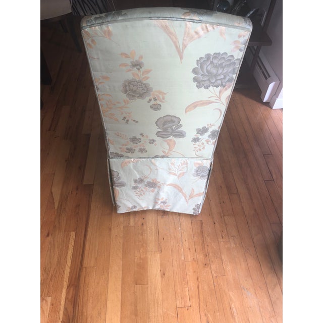 Wood 2000s Pearson Floral Slipper Chair For Sale - Image 7 of 11