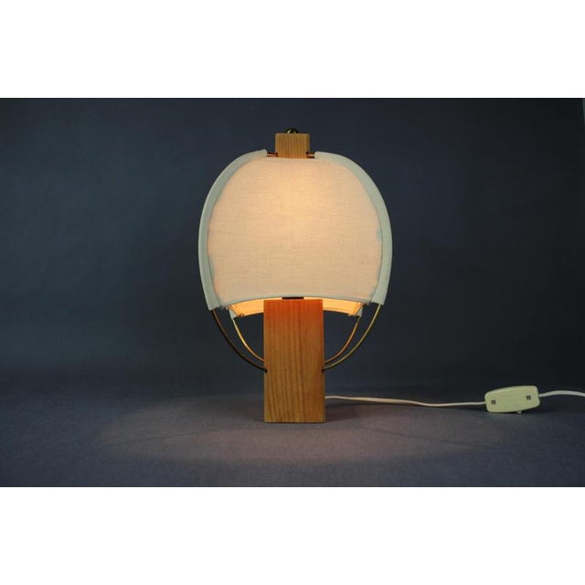 White Mid-Century Modern Table Lamp, 1980s For Sale - Image 8 of 11