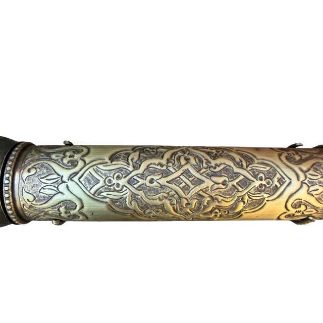 Brass Hand Forged Brass Scroll Holder For Sale - Image 8 of 13