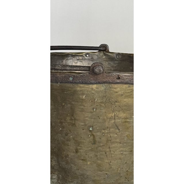 1800s Antique Brass Planter With Handle For Sale - Image 4 of 6