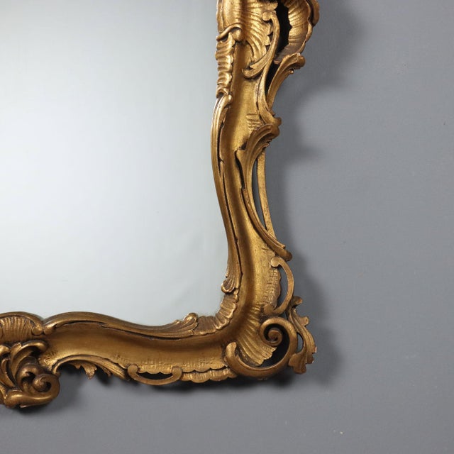 Baroque Style Mirror in Gilded Wood For Sale - Image 10 of 12
