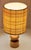 Vintage Table Lamp with Turned Yew Wood Base and Linen Shade, 1970s For Sale - Image 3 of 7