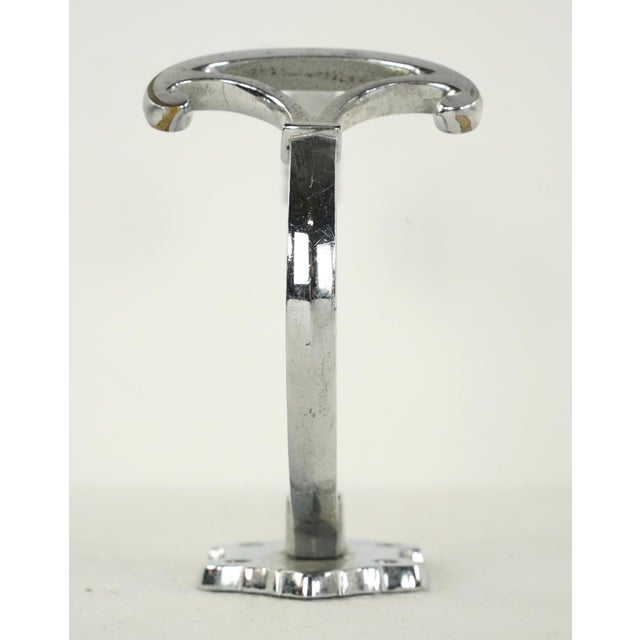 Metal Vintage European Pair of Chrome Plated Brass Wall Hooks For Sale - Image 7 of 9