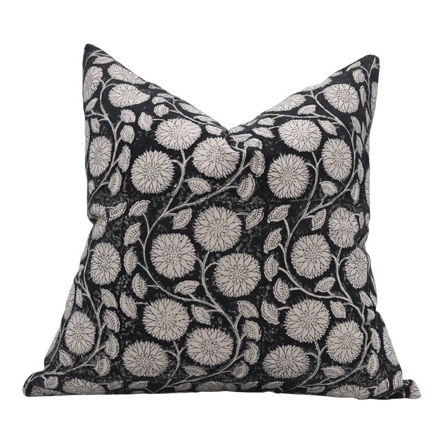 Fabdivine Indian Block Print Cushion Cover 12x20 Inch Duck Canvas- Sudershan Jaal For Sale