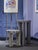 Stone Basaltina Marble Carrara Tall Side Table by Reda Amalou Design For Sale - Image 7 of 8
