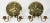 Pair of incredible antique cast bronze electrified wall sconces featuring lion crest emblem engraved in each medallion....