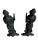 Antique Pair of Figural French Napolean III Period Black Cast Iron Fireplace Andirons, Circa 1860s For Sale - Image 6 of 6