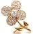 Van Cleef & Arpels Diamond 18k Yellow Gold Flower Pin Brooch Metal: 18k Yellow Gold Measurements: 28mm x 15mm Weight: 5.4...