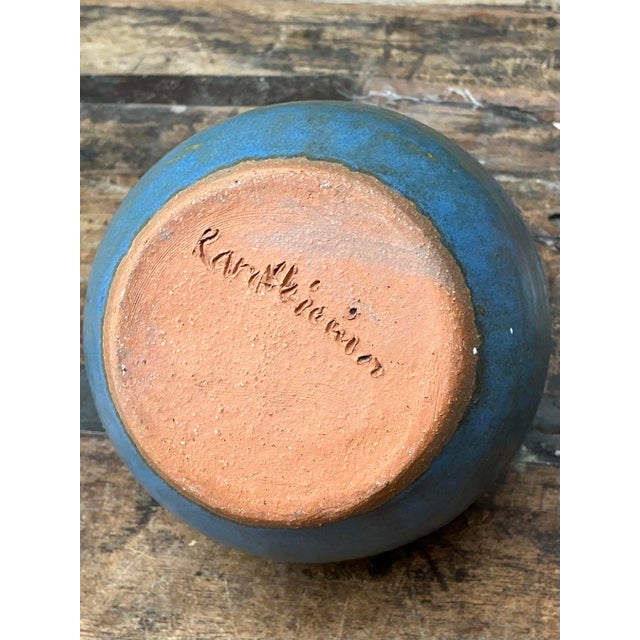 Late 20th Century Vintage Original Studio Pottery Pierced Vase For Sale - Image 5 of 12